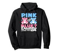 Pink Or Blue Daddy Loves You Bear Revelar Género Bebé Sudadera con Capucha