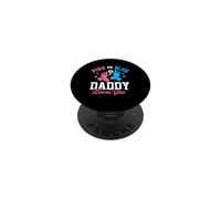 Pink or Blue Daddy Loves You - El género Revela Que papá será PopSockets PopGrip Adhesivo