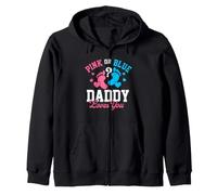 Pink or Blue Daddy Loves You - El género Revela Que papá será Sudadera con Capucha