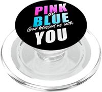 Pink or Blue God Blessed us... Christian Faith Gender Reveal PopSockets PopGrip para MagSafe