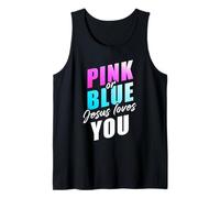Pink or Blue God Loves You - Christian Faith Gender Reveal Camiseta sin Mangas