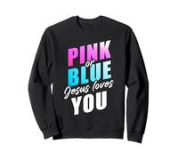Pink or Blue God Loves You - Christian Faith Gender Reveal Sudadera