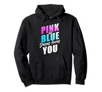 Pink or Blue God Loves You - Christian Faith Gender Reveal Sudadera con Capucha