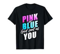 Pink or Blue God Sent Us You - Christian Faith Gender Reveal Camiseta