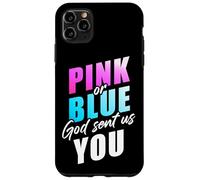 Pink or Blue God Sent Us You - Christian Faith Gender Reveal Carcasa para iPhone 11 Pro MAX