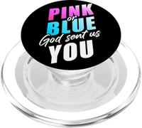Pink or Blue God Sent Us You - Christian Faith Gender Reveal PopSockets PopGrip para MagSafe
