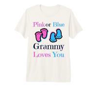 Pink Or Blue Grammy Loves You Baby Girl Or Boy Pronto Camiseta Premium