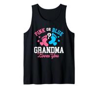 Pink Or Blue Grandma Loves You - Baby Shower con revelación de género Camiseta sin Mangas