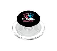Pink Or Blue Grandma Loves You - Baby Shower con revelación de género PopSockets PopGrip para MagSafe
