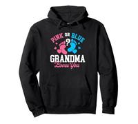 Pink Or Blue Grandma Loves You - Baby Shower con revelación de género Sudadera con Capucha