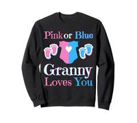 Pink Or Blue Granny Loves You Baby Shower Revelación de género Sudadera