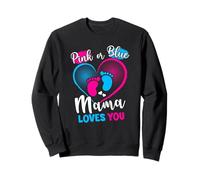 Pink Or Blue Mama Loves You Pregnancy Gender Reveal Mom Sudadera