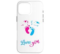 Pink or Blue Pawpaw Loves You Baby Shower Revelación de género Carcasa para iPhone 16 Pro MAX