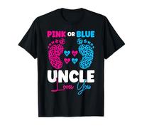 Pink Or Blue Uncle Loves You - Revela el Anuncio del bebé Camiseta