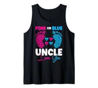 Pink Or Blue Uncle Loves You - Revela el Anuncio del bebé Camiseta sin Mangas