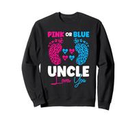Pink Or Blue Uncle Loves You - Revela el Anuncio del bebé Sudadera
