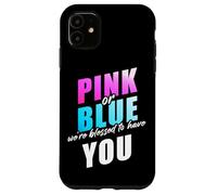 Pink or Blue We're Blessed... Christian Faith Gender Reveal Carcasa para iPhone 11