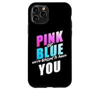 Pink or Blue We're Blessed... Christian Faith Gender Reveal Carcasa para iPhone 11 Pro