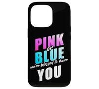 Pink or Blue We're Blessed... Christian Faith Gender Reveal Carcasa para iPhone 13 Pro