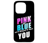 Pink or Blue We're Blessed... Christian Faith Gender Reveal Carcasa para iPhone 15 Pro