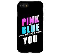 Pink or Blue We're Blessed... Christian Faith Gender Reveal Carcasa para iPhone SE (2020) / 7/8