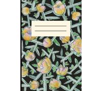 Pink-Orange-Yellow Flowers on Black: A Notebook with Bold Elegance: 120 college-ruled pages - great for notes, plans, or creative writing.