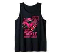 Pink out Tackle Breast Cancer Awareness American Football Camiseta sin Mangas