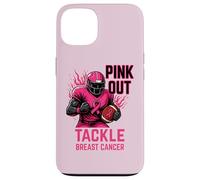Pink out Tackle Breast Cancer Awareness American Football Carcasa para iPhone 13
