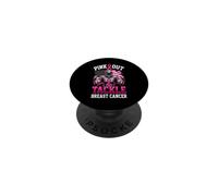 Pink out Tackle Breast Cancer Awareness American Football PopSockets PopGrip Adhesivo