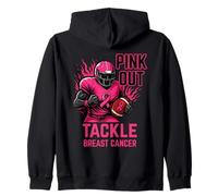 Pink out Tackle Breast Cancer Awareness American Football Sudadera con Capucha