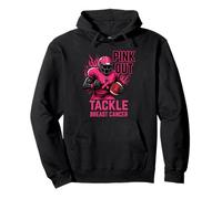 Pink out Tackle Breast Cancer Awareness American Football Sudadera con Capucha