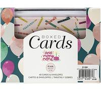 Pink Paislee Tarjetas/ENVS A2 40/Caja MUCHOS MÁS, Y muchos más, talla única