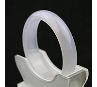 Pink Palm Brazalete para mujer, pulsera hetiana de jade de calcedonia blanca, pulsera de jade, S, 55-56 mm (63)