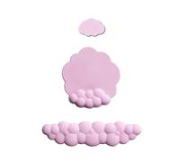 (Pink) Palm Wrist Rest Pad PU and Anti-Slip Rubber Base Memory Foam Keyboard Mousepad