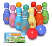 Pink Papaya Bolos Infantiles, Juego de Bolos para Niños de 12 Piezas, Juegos de Exterior Niños, Juguetes para Niñas