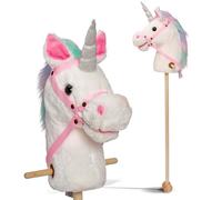 Pink Papaya Caballo de Juguete, Bonito Caballo de Juguete con Sonido: Relincho y Sonido de galopeo