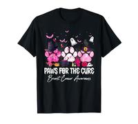 Pink Paws For The Cure Concientización sobre el cáncer de Mama Perro Gato Amante Camiseta
