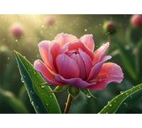 Pink Peony 4000 Piece Jigsaw Puzzles for Adults, Colourful, Challenging & Brainteasing Adult Puzzles 4000 Pieces Raindrops, Fun jigsaws for The Whole Family 56x34 Inch