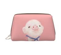 Pink Pig - Bolsa de maquillaje de viaje con compartimentos, bolsa de aseo portátil para mujer, Gold, One Size
