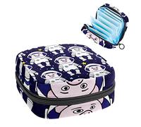 Pink Pig cosmonauta Space Star Night Period Pouch portátil, bolsa de almacenamiento de tampones para servilletas sanitarias, Varios colores, 4.7x6.6x6.6 in/12x17x17 cm