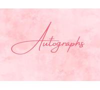 Pink Plain Autograph Book for Women: Small Journal for Signatures of Celebrities or Musicians. Use at Concerts, Conventions, Shows, Autograph Signing ... etc. 100 Blank Pages. Pink Watercolor Cover.