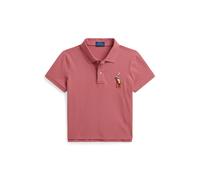 Pink Polo de piqué elástico con Big Pony M