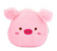 Pink Porker - Monedero con diseño de aguacate de dibujos animados, mini bolsa de felpa con llavero, monedero de peluche con cremallera para mujeres y niñas, Rosado, 1 unidad
