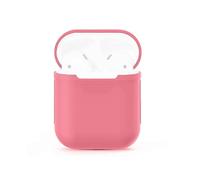 (Pink) Portable Wireless Bluetooth Earphone Silicone Protective Box Anti-lost Dropproof Storage Bag for Apple AirPods 1/2