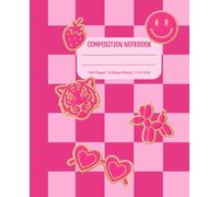 Pink Preppy Patches Checkered Journal: A Cute Composition Notebook for Girls, Teens, and Aesthetic Lovers