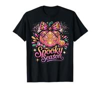 Pink Pumpkin Glam Spooky Season Halloween Niñas Mujeres Camiseta