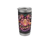 Pink Pumpkin Glam Spooky Season Halloween Niñas Mujeres Vaso térmico de acero inoxidable de doble pared