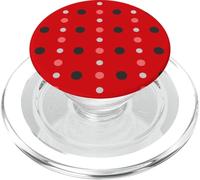 Pink & Red Black Polka Dot Ladybug Cute Lady Bug Polka Dots PopSockets PopGrip para MagSafe