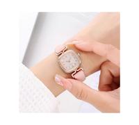 (Pink)Retro Niche Watch For Women Ins Style Simple Temperament Square Small Mini