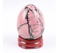 Pink Rhodonite Egg Undrill Yoni Egg Big Natural Crystal Mineral Quartz Stone Ball Home Decor Kegel Massage para mujeres Bola de jade, 50x38 mm